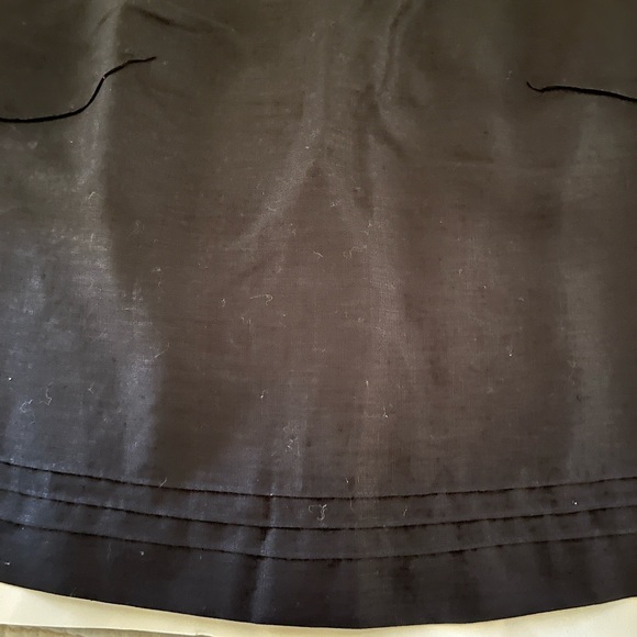 SOLD…On another Platform! TRIO New York Vtg Button Back Black Linen Top Size 6 - Picture 4 of 9